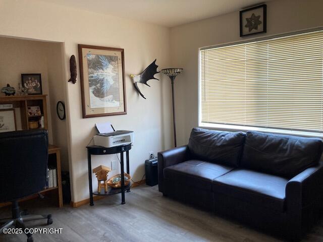 50470 Maranatha Ln, Nikiski/North Kenai, AK 99611 - living area with wood finished floors