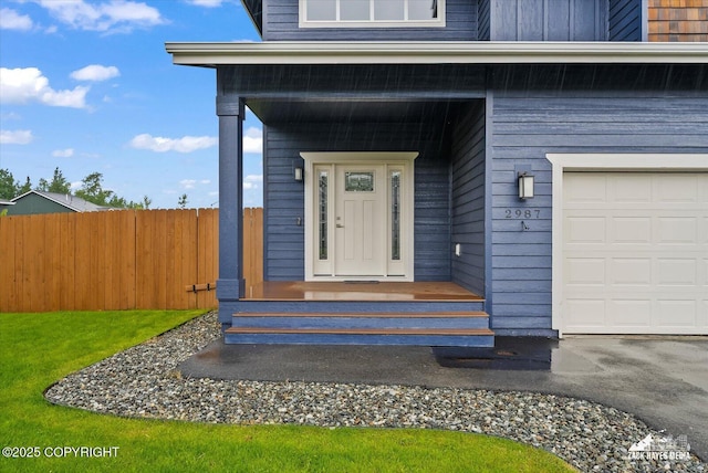 2987 Morgan Loop, Anchorage, AK 99516 - doorway to property featuring an attached garage