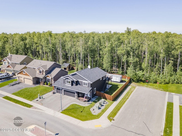 13378 Rosser Dr, Eagle River, AK 99577 - view of subject property featuring a heavily wooded area