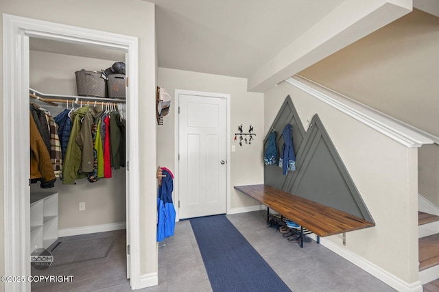 13378 Rosser Dr, Eagle River, AK 99577 - mudroom featuring baseboards