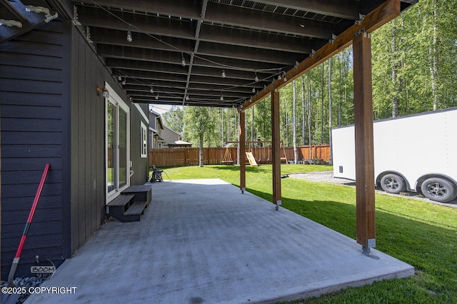 13378 Rosser Dr, Eagle River, AK 99577 - fenced backyard featuring a patio