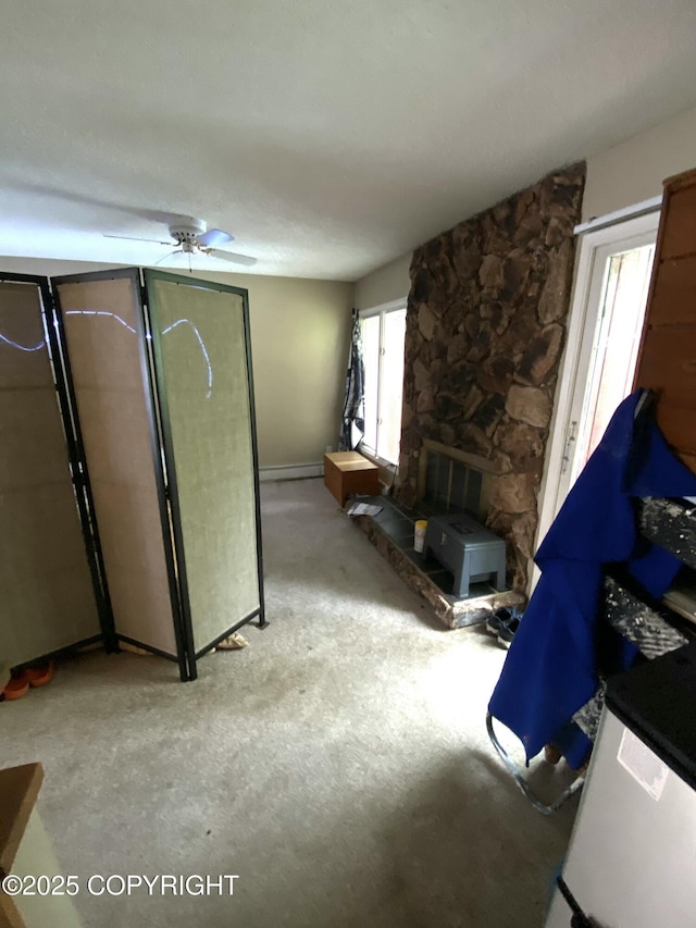 7766 Boundary Ave # G3, Anchorage, AK 99504 - unfurnished living room featuring a ceiling fan