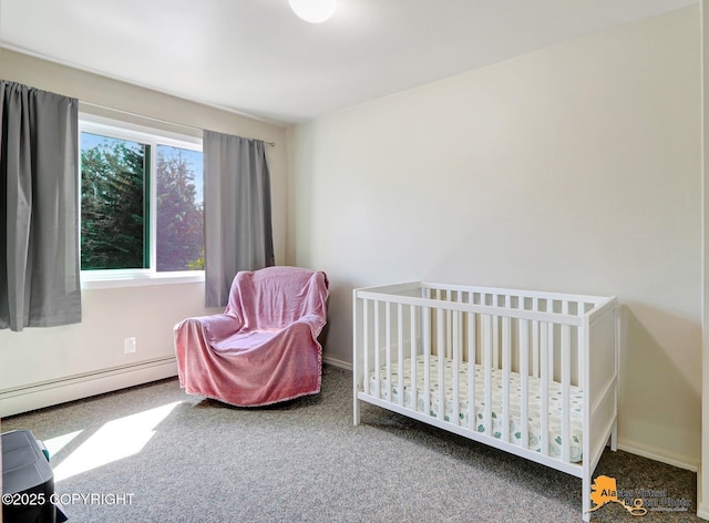 2003 Jamestown Cir, Anchorage, AK 99507 - bedroom with a baseboard radiator and carpet floors
