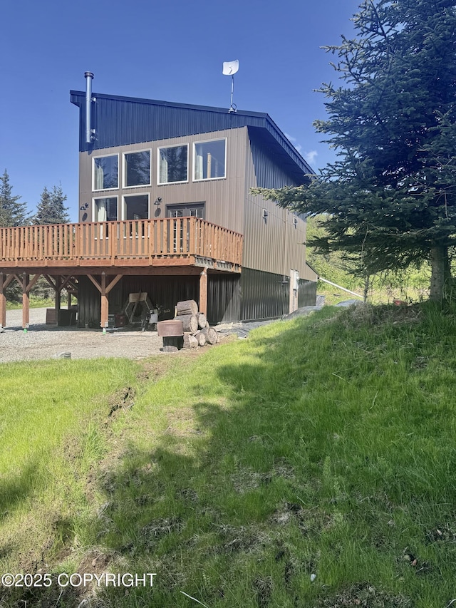 36339 Maria Rd, Homer, AK 99603 - rear view of property with a wooden deck