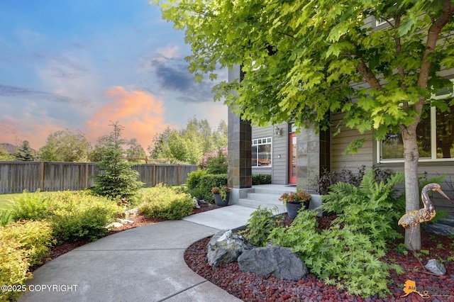 2842 Ensign Dr, Anchorage, AK 99515 - view of yard at dusk