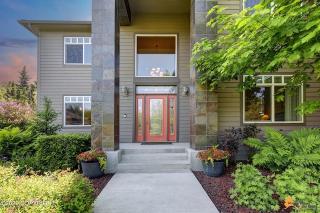 2842 Ensign Dr, Anchorage, AK 99515 - view of exterior entry at dusk