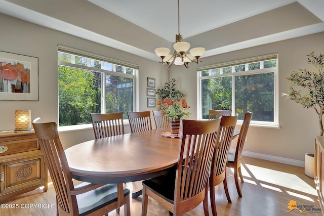 2842 Ensign Dr, Anchorage, AK 99515 - dining room with a chandelier and light wood-style flooring
