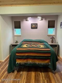 18905 Langille Rd, Cooper Landing, AK 99572 - bedroom with wood finished floors and baseboards