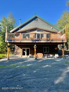 18905 Langille Rd, Cooper Landing, AK 99572 - back of property featuring a wooden deck