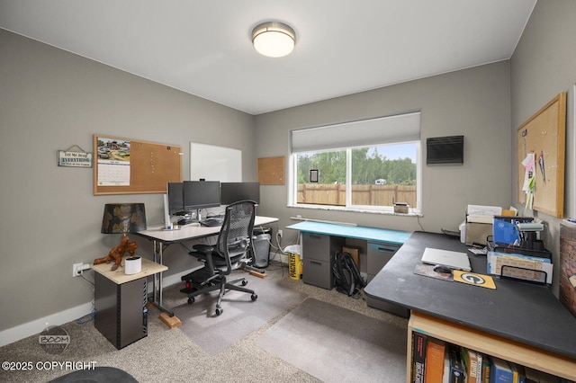 1169 W Trumpeter Swan Dr, Wasilla, AK 99623 - office area with carpet flooring and baseboards