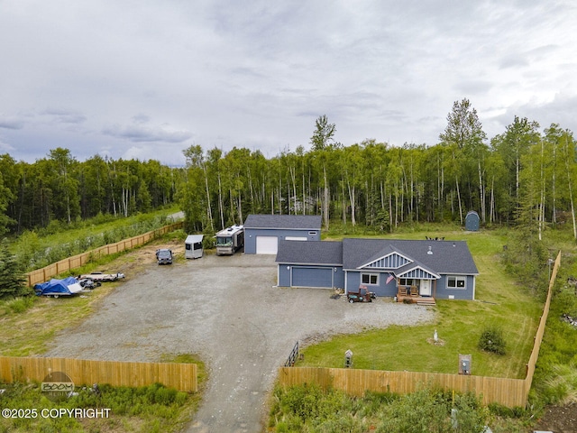 1169 W Trumpeter Swan Dr, Wasilla, AK 99623 - aerial view of property and surrounding area with a heavily wooded area