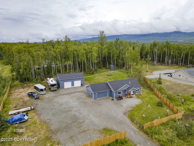 1169 W Trumpeter Swan Dr, Wasilla, AK 99623 - aerial view of property and surrounding area with a heavily wooded area