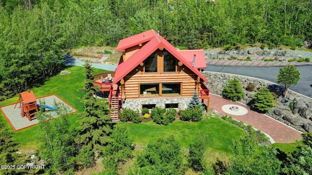3108 Misty Mountain Rd, Eagle River, AK 99577 - view of subject property featuring a forest