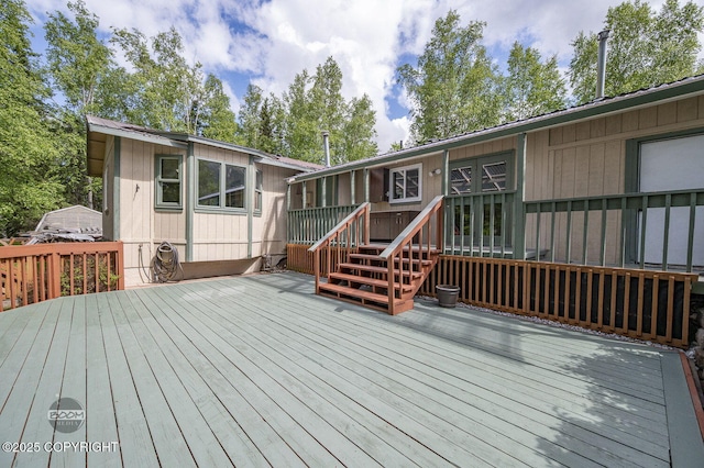 10010 Colville St, Eagle River, AK 99577 - view of wooden terrace