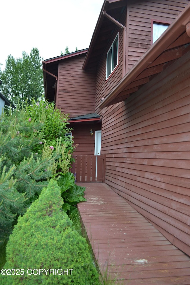 17701 Beaujolais Dr, Eagle River, AK 99577 - view of wooden deck
