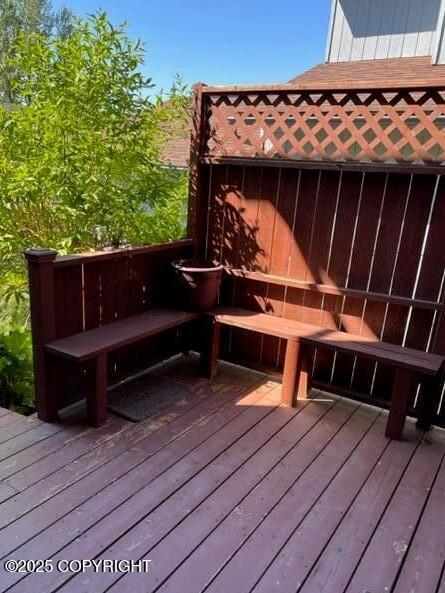 17701 Beaujolais Dr, Eagle River, AK 99577 - view of wooden deck
