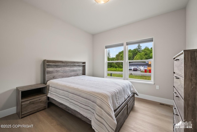 8028 E Yarn Spinner Cir, Palmer, AK 99645 - bedroom with baseboards and light wood-style floors