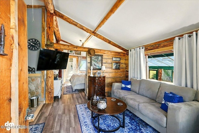 71252 Siri, Anchor Point, AK 99556 - living room with wood finished floors and wooden walls