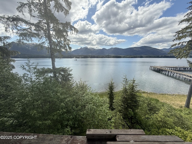 406 Mitkof Hwy, Petersburg, AK 99833 - water view featuring a mountainous background