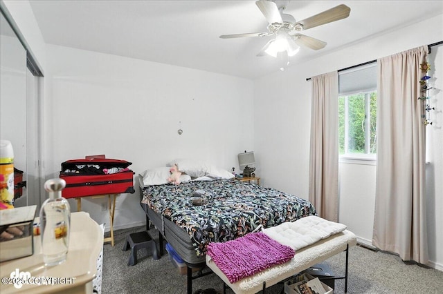 701 N Luke St, Wasilla, AK 99654 - carpeted bedroom featuring a ceiling fan and a closet