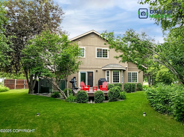 11240 E Equestrian St, Palmer, AK 99645 - back of property featuring a wooden deck