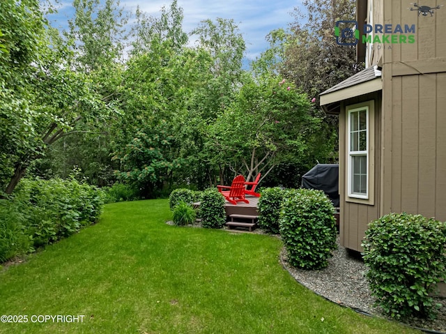 11240 E Equestrian St, Palmer, AK 99645 - view of grassy yard featuring a deck