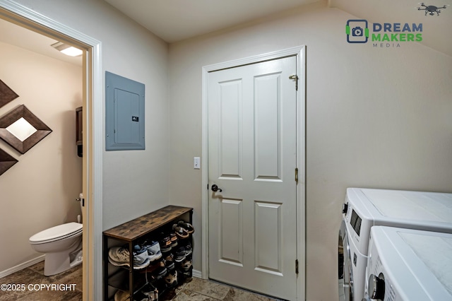 11240 E Equestrian St, Palmer, AK 99645 - laundry room with electric panel and washer and dryer
