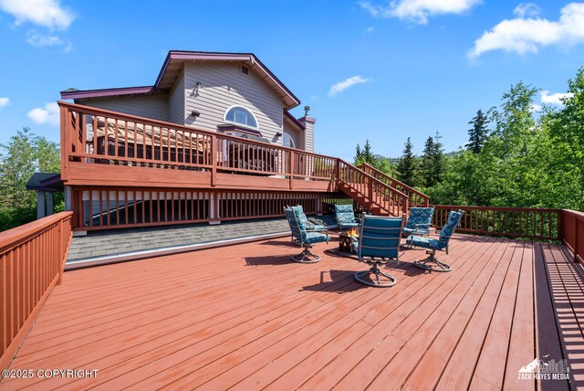 10100 Zermatt Cir, Anchorage, AK 99507 - deck with outdoor dining space
