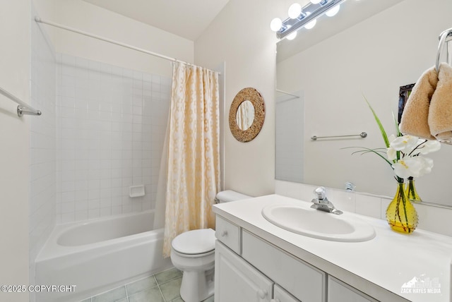 10100 Zermatt Cir, Anchorage, AK 99507 - full bath featuring vanity, tile patterned floors, and shower / bath combo