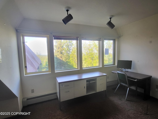9921 Nearpoint Dr, Anchorage, AK 99507 - office with a baseboard radiator and healthy amount of natural light