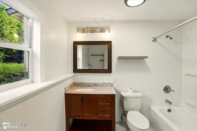 309 Stewart St, Anchorage, AK 99508 - full bathroom with vanity, washtub / shower combination, and plenty of natural light