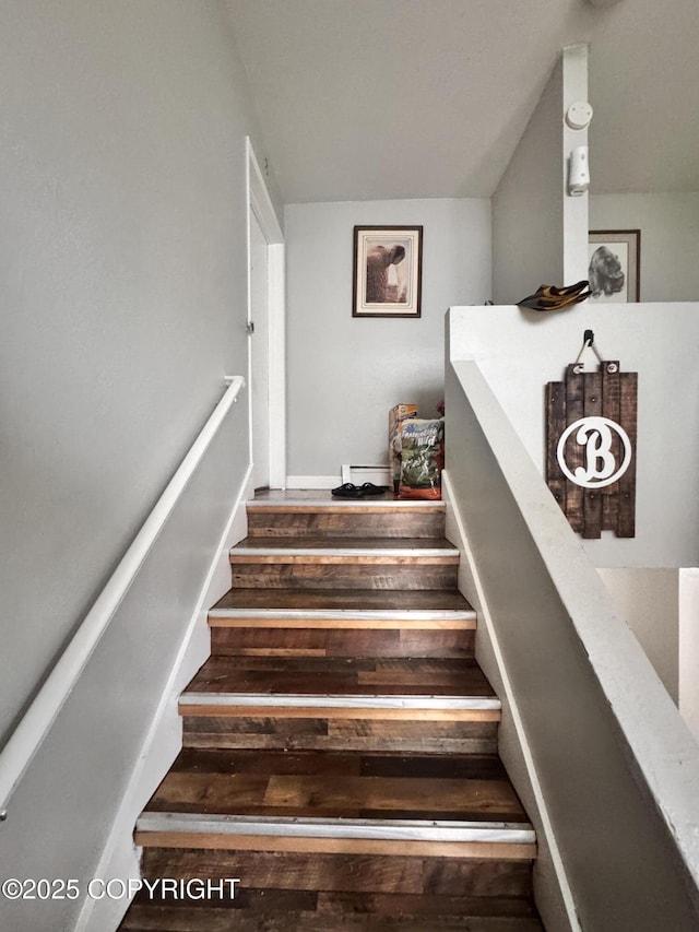 544 N Park St, Anchorage, AK 99508 - stairs with wood finished floors