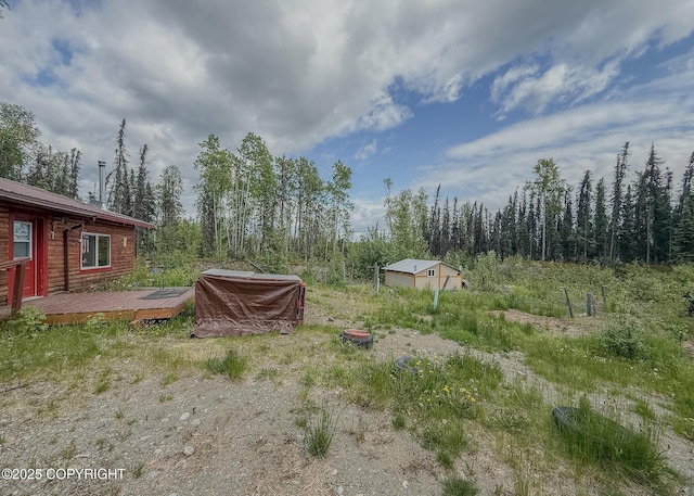 1245 N Miller Cir, Houston, AK 99623 - view of yard with a wooden deck