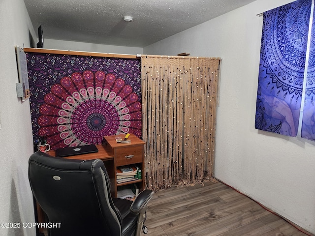 1245 N Miller Cir, Houston, AK 99623 - office featuring wood finished floors and a textured ceiling