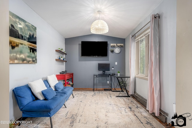 3501 N Calder Rd, Wasilla, AK 99654 - living area with lofted ceiling
