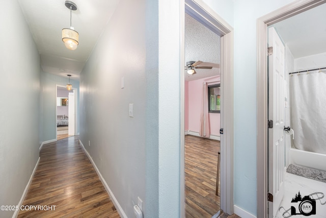 3501 N Calder Rd, Wasilla, AK 99654 - corridor featuring wood finished floors and baseboards