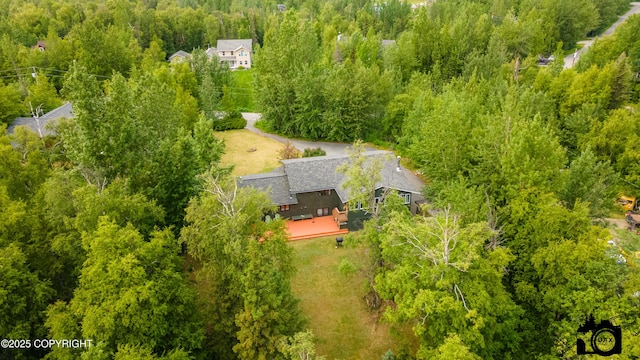 3501 N Calder Rd, Wasilla, AK 99654 - aerial view of property and surrounding area with a heavily wooded area