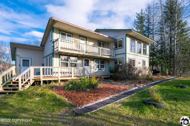 12230 Nautical Ave, Seward, AK 99664 - back of property with a balcony
