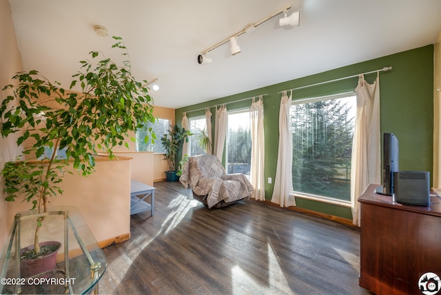 12230 Nautical Ave, Seward, AK 99664 - sitting room with track lighting and wood finished floors
