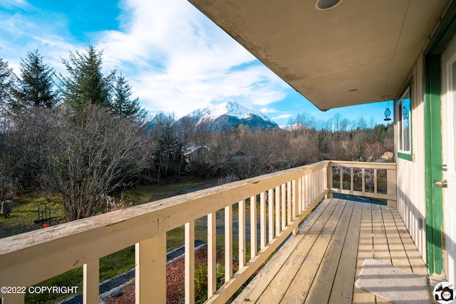 12230 Nautical Ave, Seward, AK 99664 - wooden terrace featuring a mountain view