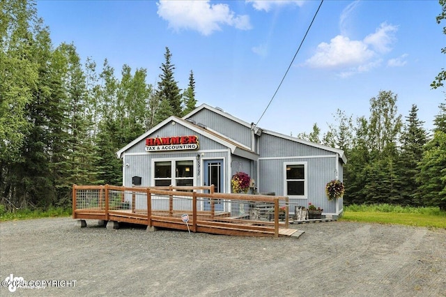 5968 Kenai Spur Highway, Kenai, AK 99611 - view of front of house featuring a wooden deck