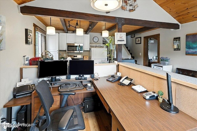 5968 Kenai Spur Highway, Kenai, AK 99611 - office space featuring wood ceiling and wood finished floors