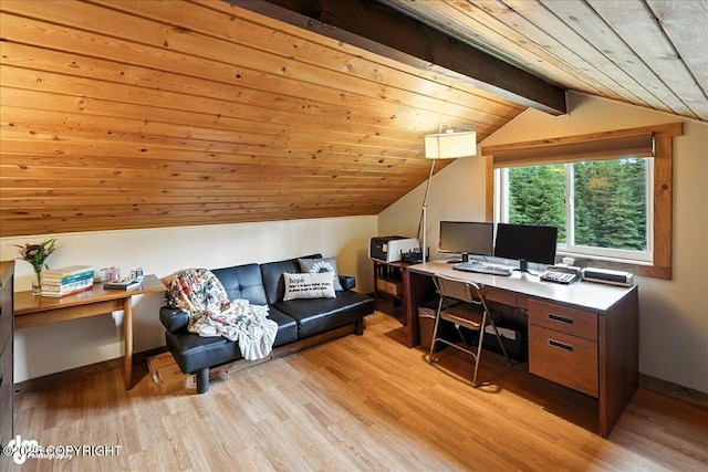 5968 Kenai Spur Highway, Kenai, AK 99611 - office with wood ceiling and light wood-style floors