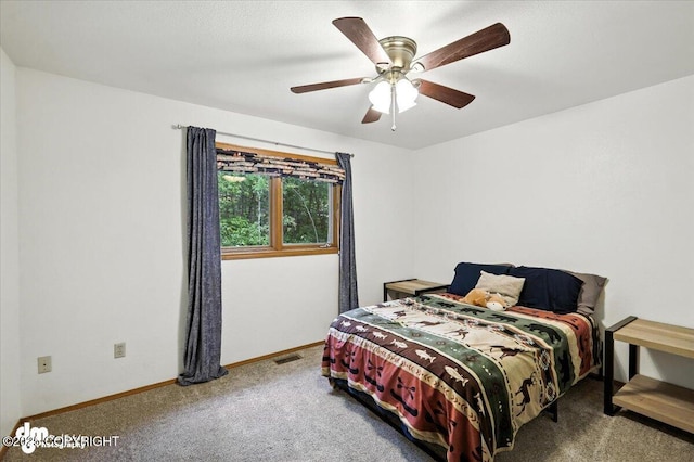 3800 E Birch View Dr, Wasilla, AK 99654 - bedroom with carpet floors and a ceiling fan