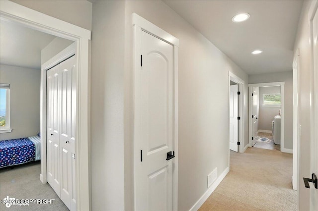 10380 Honey Bear Ln, Anchorage, AK 99516 - hall with light colored carpet and recessed lighting