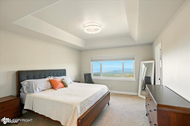 10380 Honey Bear Ln, Anchorage, AK 99516 - bedroom with a tray ceiling and light colored carpet