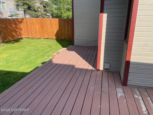 4310 Ambler Cir, Anchorage, AK 99504 - wooden terrace featuring a fenced backyard