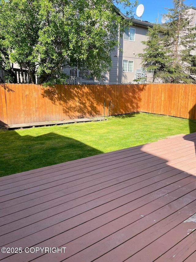 4310 Ambler Cir, Anchorage, AK 99504 - wooden terrace featuring a fenced backyard