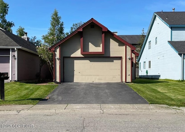 4310 Ambler Cir, Anchorage, AK 99504 - view of front of property with a front lawn, a garage, and driveway