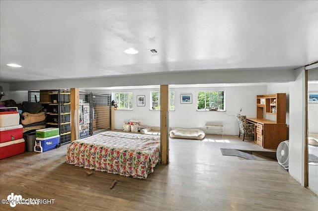 19360 Chugach Park Dr, Chugiak, AK 99567 - bedroom featuring wood finished floors and recessed lighting